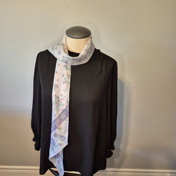 Vintage Liz Claiborne Bias Cut Pastel Silk Scarf - Picture 3 of 6